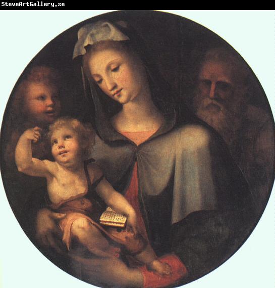 BECCAFUMI, Domenico The Holy Family with Young Saint John dfg